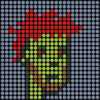 Dot Punk #7252 inspired by the cryptopunks, the first NFT on the Ethereum blockchain Painting by Dimitri Likissas