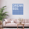 Dream Big - text art - dot painting by Dimitri Likissas in interior