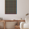 Explorations of the mind - abstract dot painting by Dimitri Likissas on interior wall