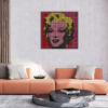Marilyn pink square dot painting by Dimitri Likissas