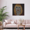 Raffaella Carra portrait by Dimitri Likissas on interior wall