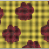 Red poppies on yellow - dot painting by Dimitri Likissas