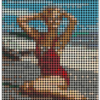 Revealing and Daring -Vintage Red Bikini - Dot painting by Dimitri Likissas