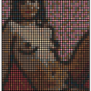 Wanting, needing, waiting - erotic nude - dot painting by Dimitri Likissas