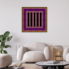 Window to magic by Dimitri Likissas abstract dot painting on interior wall