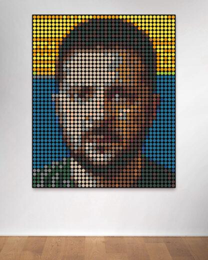 President Zelensky portrait painting by Dimitri Likissas wall painting
