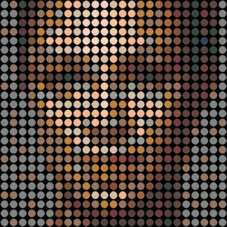 gentle_olivia_woman_trait_portrait_painting_by_Dimitri_Likissas_dot_painting